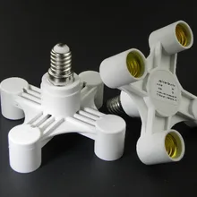 2 шт. E14 до 4 E14 сплиттер основание светильника Лампочки адаптер Разъем конвертер E14 Лампа адаптер лампы