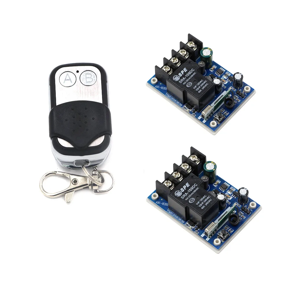 New DC 12V 24V 36V 48V 30 A 1 CH RF Wireless Remote Control Switch 2 * Receiver With 1* Waterproof Transmitter Self-lock New DC 12V 24V 36V 48V 30 A 1 CH RF Wireless Remote Control Switch 2 * Receiver With 1* Waterproof Transmitter Self-lock