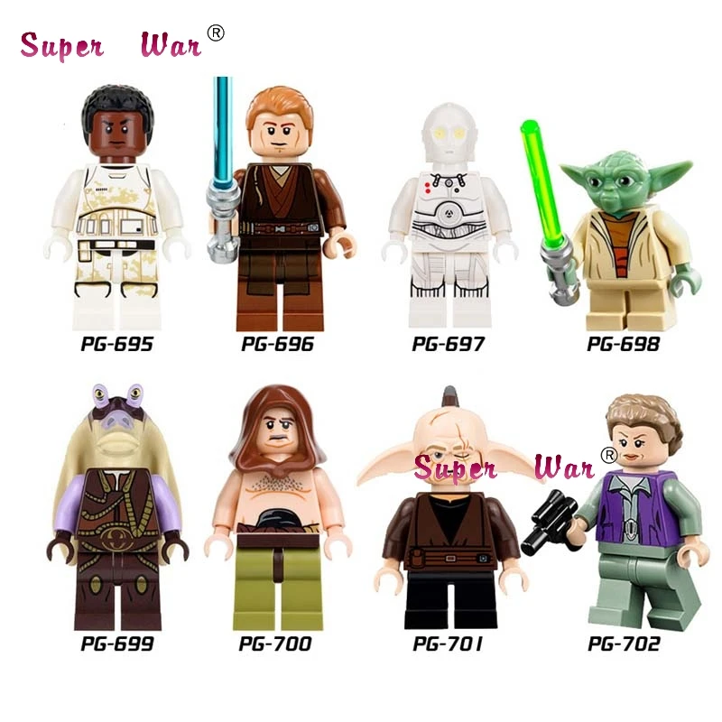 

1Set Series 2 Darth Vader Han Solo R2-D2 BB-8 Ewok building blocks toys for children