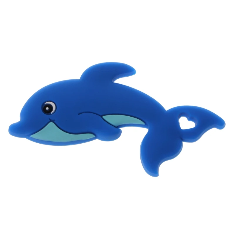 

Baby Silicone Dolphin Crib Sensory Toys DIY Nursing Accessories Silicone Teether