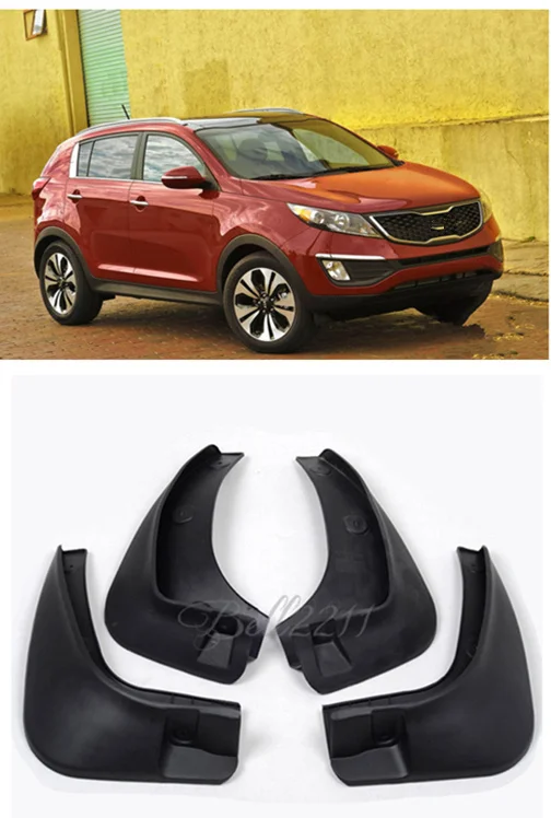 FUNDUOO Mud Flaps Splash Guards mudguard Set of 4 Pcs Front Rear for KIA Sportage R 2011 2012 2013 2014 Free Drop Shipping | Автомобили и