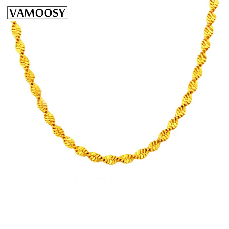 

2018 New Fashion 24K Gold Choker Necklaces for Women Accessories Necklace Jewelry Clavicle Chain Statement Jewelry Wholesale