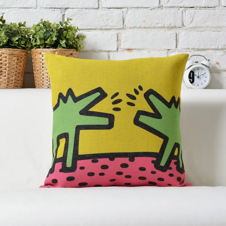 Keith Haring Американский граффити художника подушка Массажер декоративные путешествия декоративные подушки украшения для дома популярные Поп-арт живопись