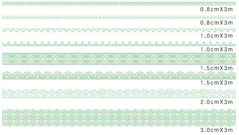 6 x Радуга 3 м DIY кружево васи клейкая бумажная лента маскирующая лента самоклеящаяся Лента Скрапбукинг для декора скрапбук фотоальбом - Цвет: Светло-зеленый
