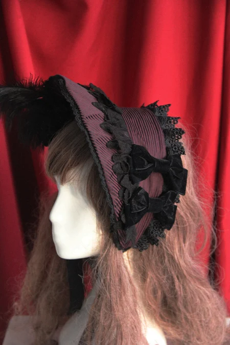 Ungu Bonnet Era Victorian Gothic Lolita 