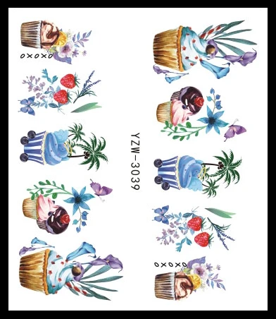 

LCJ Nail Sticker Flower Water Transfer White Rose Necklace Jewelry Nail Water Decal Black Wraps Tips Manicure