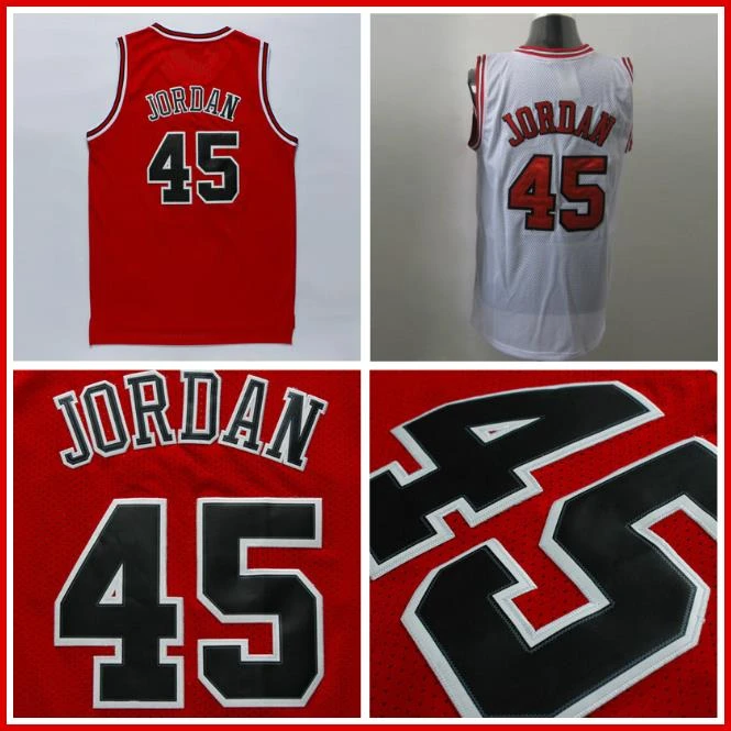Mens #45 Michael Jordan Jersey, Cheap Basketball Jerseys Michael Jordan 45, Name and Number Stitched Basketball Jersey