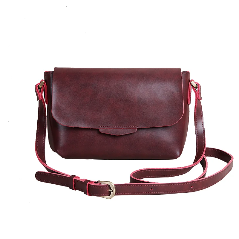 AETOO Original new handmade split leather handbag women retro mini bag envelope bag shoulder bag Japanese Messenger bag