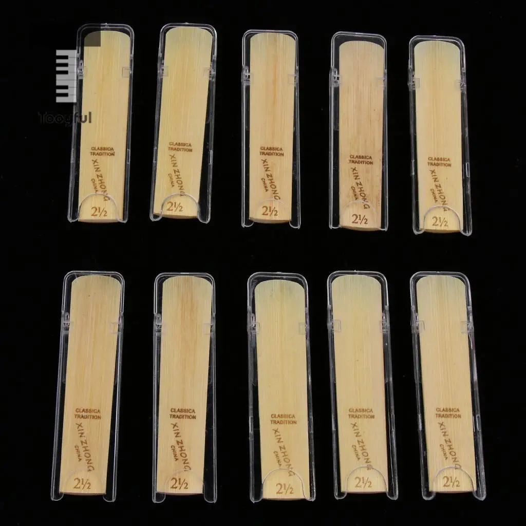Tooyful Professional 10 Pieces 2 1/2 Alto Saxophone Sax Reeds High Level Wind Instrument Parts