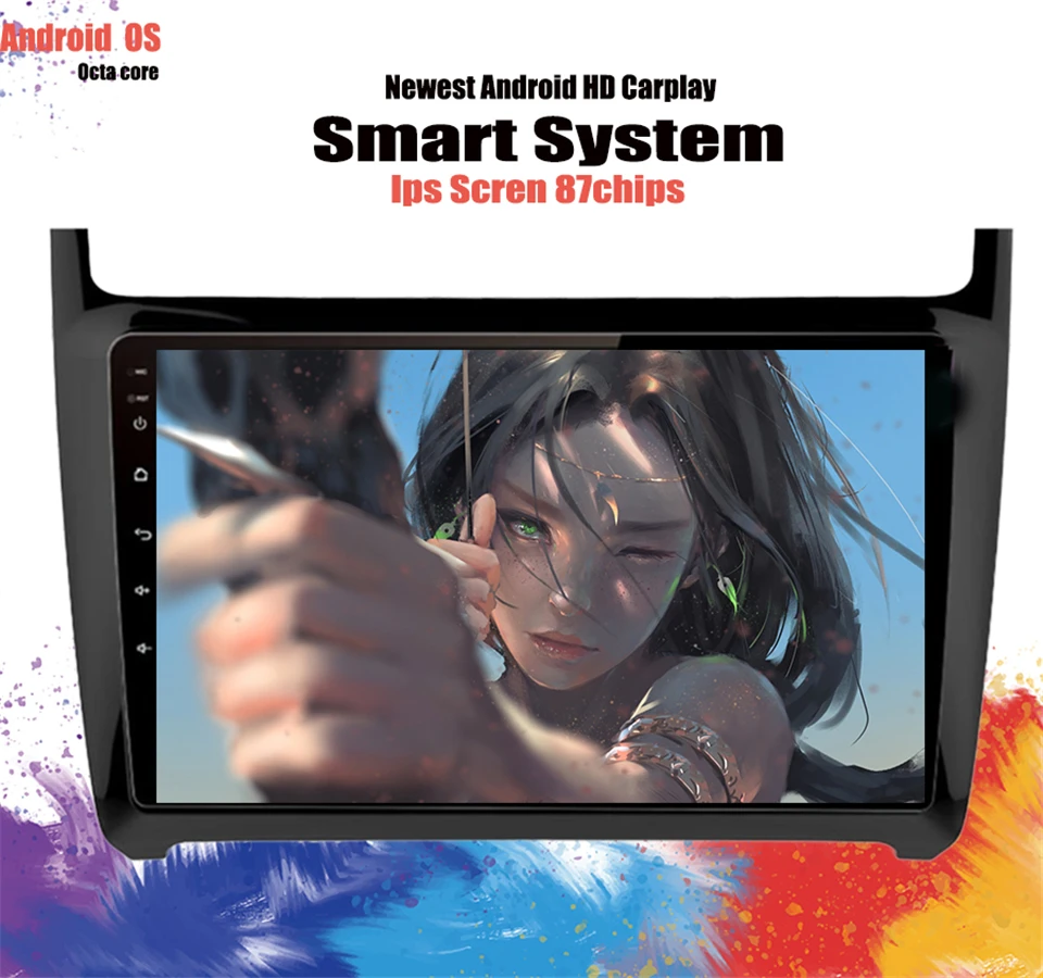 Cheap 2Din Multimedia Video Player Android 9.1 GPS Navigation Radio WIFI For Volkswagen VW POLO 2012-2018 Sedan Cassette Stereo no dvd 18
