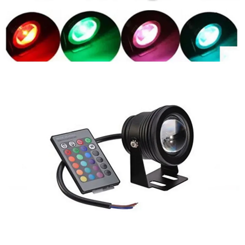10 Вт светодиодный RGB бассейн, Пруд свет Coloful рыбалка лампы с дистанционным Управление