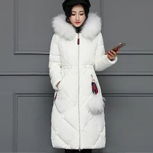 New Women Winter Long Duck Down jacket Female Thickening Warm Clothes Fur Collar Slim Plus Size цена New Women Winter Long Duck Down jacket Female Thickening Warm Clothes Fur Collar Slim Plus Size цены онлайн