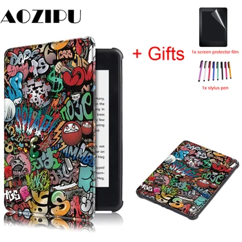 

Case for Amazon Kindle Paperwhite 2018 Released 6" eReader TPU+PU Leather Funda Cover for Kindle Paperwhite 4 10th Generation
