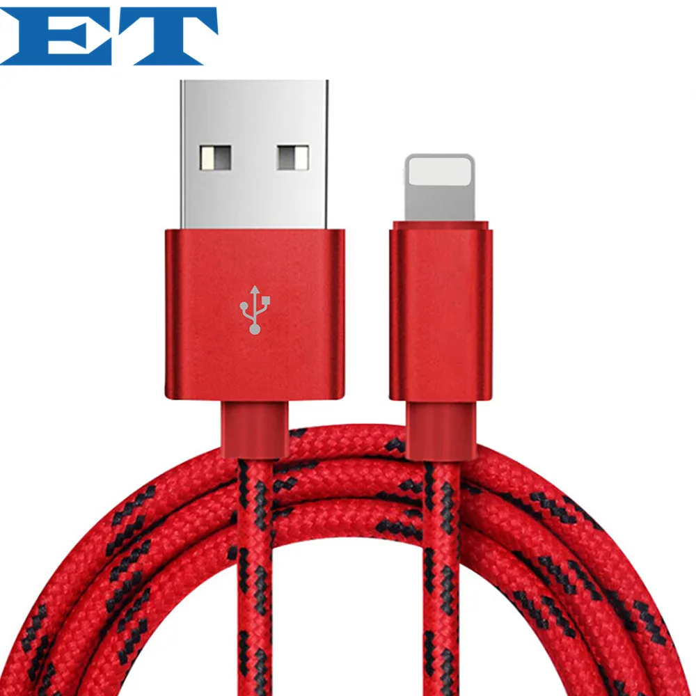 E T 5 قطعة 2.4A سريع كابل يو اس بي كابل شحن الهاتف المحمول شاحن الحبل Usb كابل بيانات ل كابل iphone X XS ماكس XR 8 7 6 s زائد 5