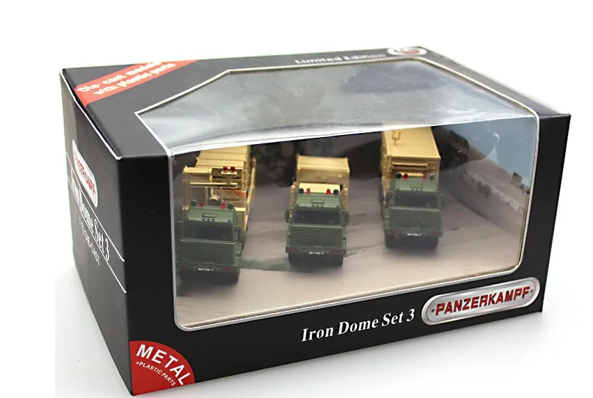 

1/72 Scale Military Model Toys Israel "Iron Dome" Defense System Truck Diecast Metal Car Model Toy Set For Collection,Gift