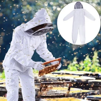 

Professional Large Body Beekeeping Bee Keeping Suit Anti Bee Suit Beekeeping Clothing Protective White Daily Clothes