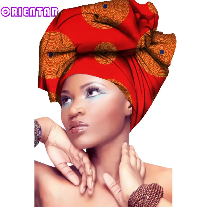 2018 Африканский платок печать на хлопке, воске Высокое качество Африканский шарф для африканская одежда для женщин Bazin Rich женские головные