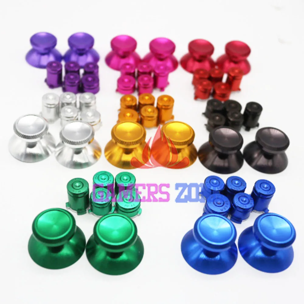 

5sets For Xbox One Controller Metal Aluminum Analog Thumbsticks Caps + Bullet Buttons