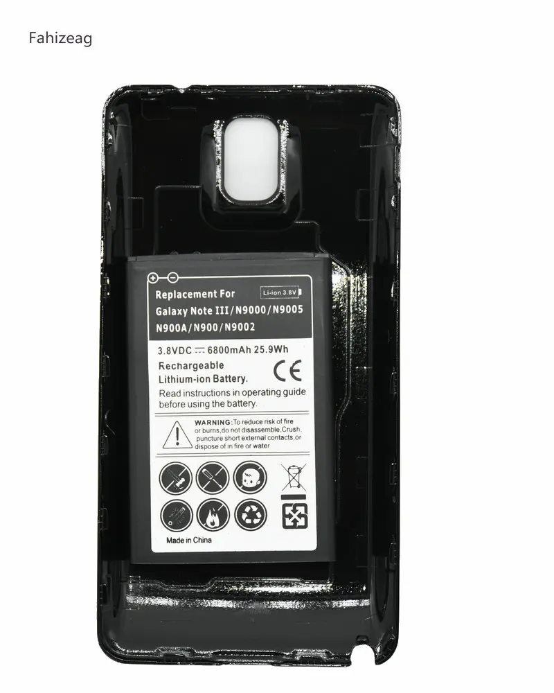 Замена 6800 mAh Батарея для samsung Galaxy Note3 Примечание 3 N9000 N9005 N900A N9002 N900 с черный/белый