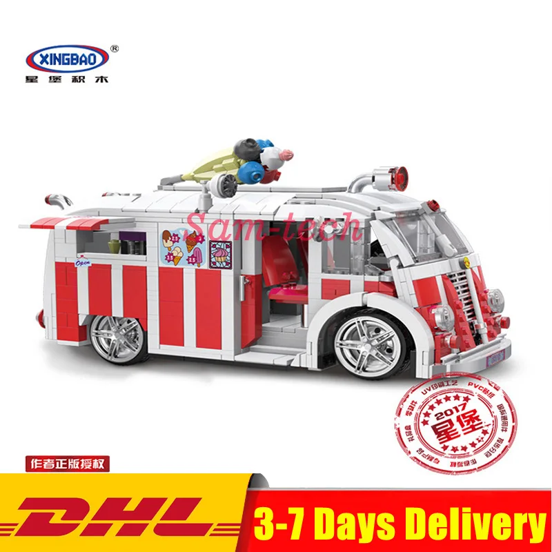

DHL Xingbao 08004 Technic Series The Ice Cream Car Set Building Blocks Bricks Model Toys for Children Compatible LegoINGlys