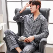 Пижамы размера плюс, хлопок, мужские пижамы, hombre, с длинным рукавом, повседневная одежда для сна, Мужская домашняя одежда, пижамные комплекты для мужчин