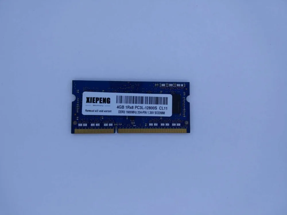 4GB 1Rx8 PC3L-12800S 1600 MHz DDR3 4gb 1600 MHz Память для ноутбука 4G pc3L 12800 notebook 204-PIN SODIMM ram