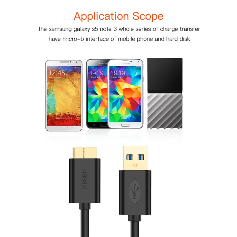Usb кабель Micro B 3 0 сверхскоростной Кабель USB типа A для синхронизации данных и