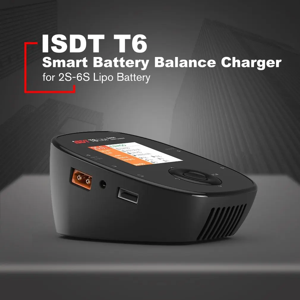 

ISDT T6 Lite 600W 25A Intelligent Smart Battery Balance Charger Discharger for 2S-6S Lipo Battery for RC Drone
