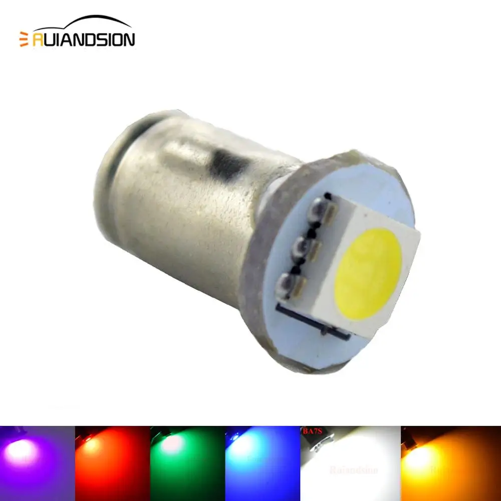 

Freeshipping 100x DC 12V Ba7s LLB282 5050SMD 1 LED DASHBOARD WARNING SWITCH GREEN ICE BULB White AMBER RED Pink