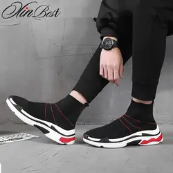 Xinbest дышащие летающие носки Спортивная обувь стрейч спортивные кроссовки на плоской подошве кроссовки для мужчин кроссовки обувь мужские