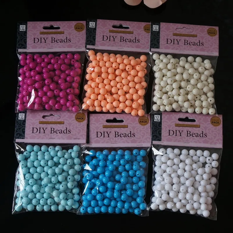 10 12mm Wholesale Acrylic Soild Colorful Beads DIY Multi purpose Craft