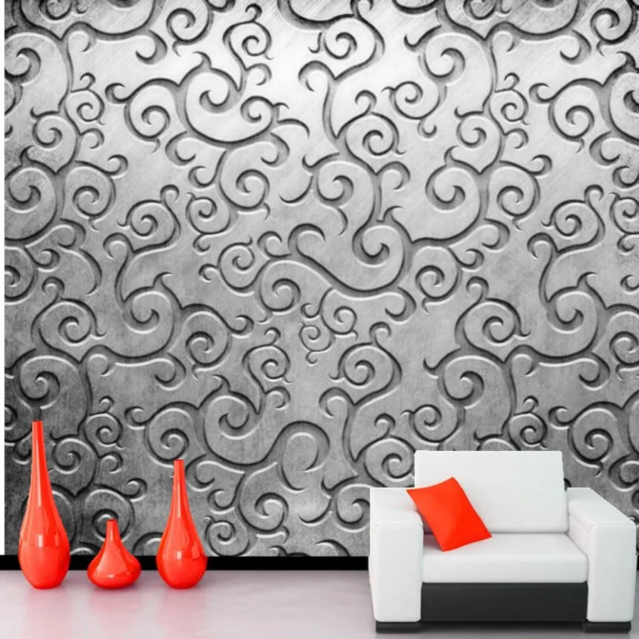 

Custom metal pattern wallpaper,restaurant bar living room sofa TV bedroom wallpaper for walls 3 d embossed wallpaper