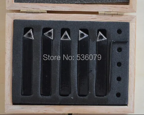 

Free shipping for 8mm shank 5pcs/set indexable carbide cutting tools, lathe turning tool set