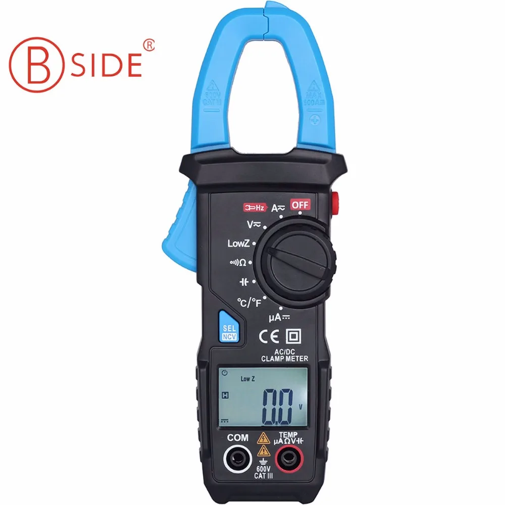 

Smart Digital clamp meter 6000 counts AC/DC 600A current Resistance Capacitance BSIDE ACM22A Auto Range multimeter