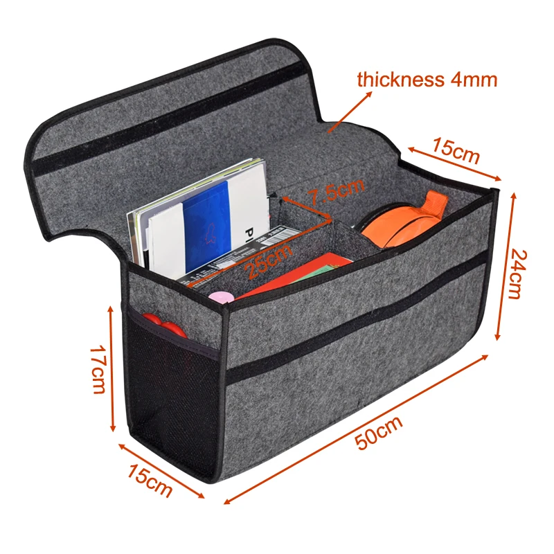 Holder Box Seat Back Tool Bag Folding Auto Rear Storage Pouch Soft Felt Car  Organizer Car Styling Car Trunk Storage Bags - AliExpress