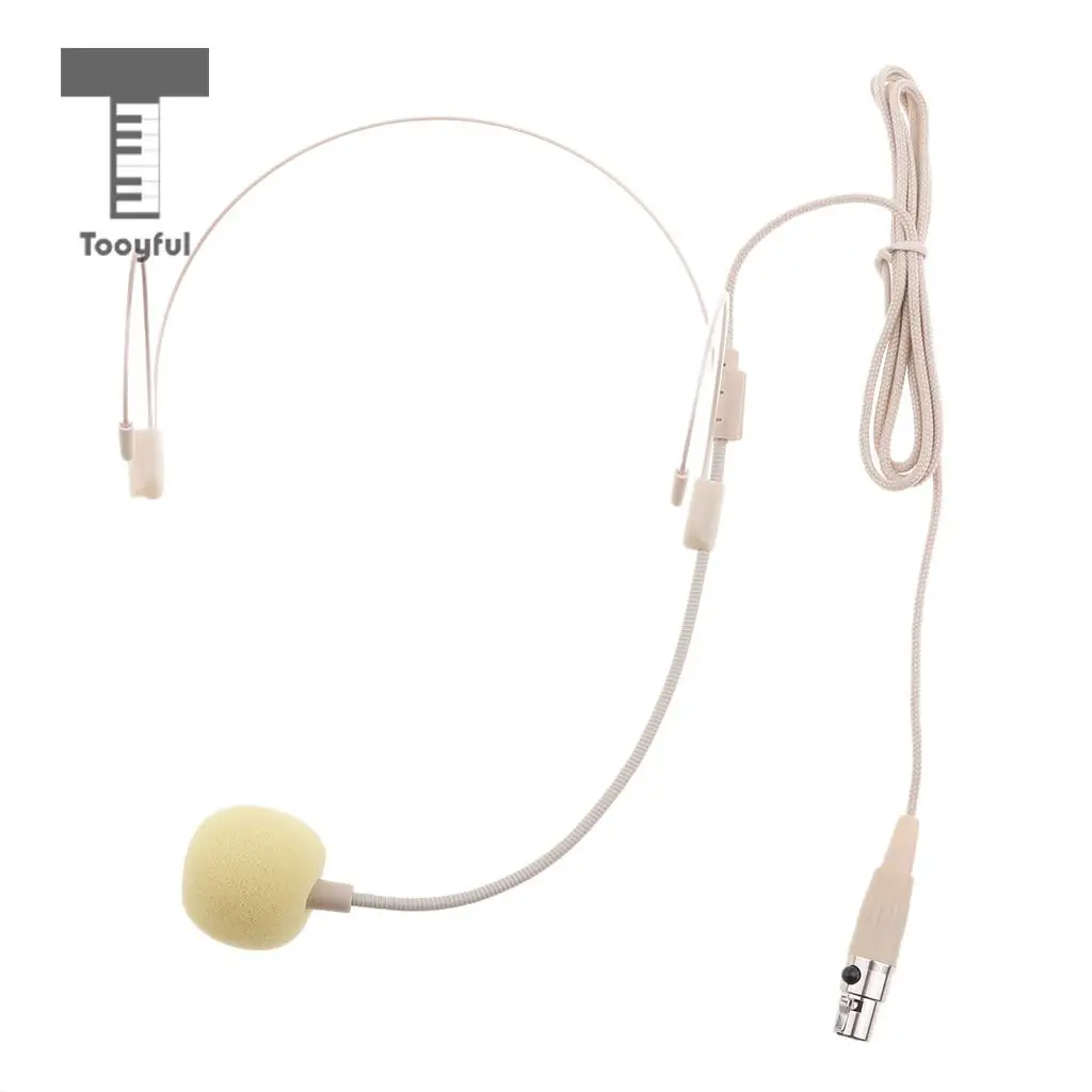 Tooyful Professional 3Pin XLR , 4Pin XLR , 3.5mm Mono Connector Double Earhook Headworn Unidirectional Megaphone Microphone