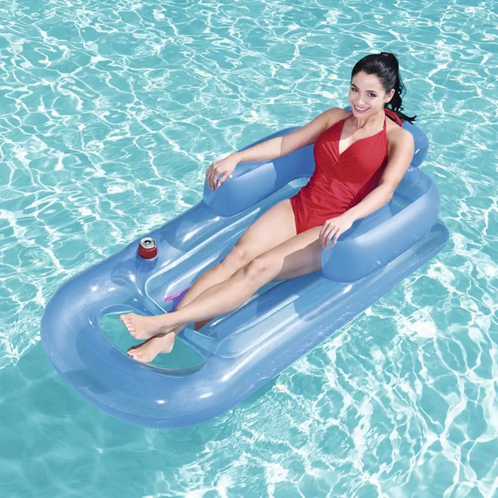 New Inflatable Pool Float Bed 157CM*89CM Water Inflatable Lounge Chair Float Swimming Float Hammock Lounge Bed For Swimming