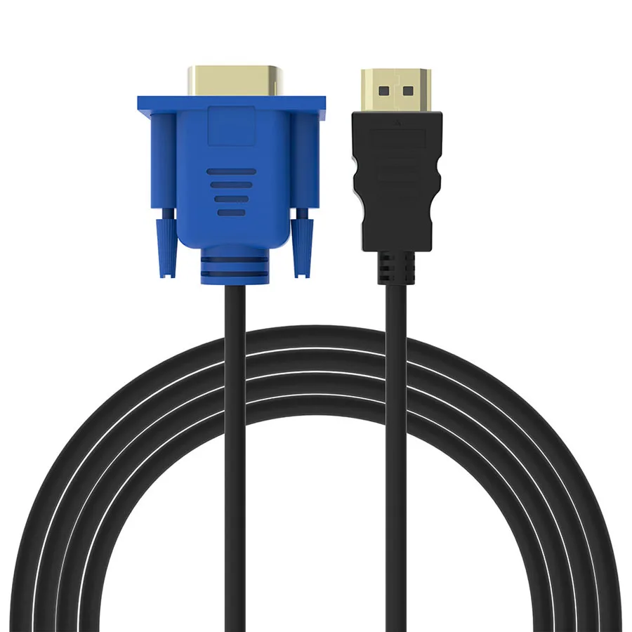 Robotsky hdmi-vga Кабель 1,8 м 6 футов 3 м 10 футов 5 м 16 футов папа-папа видео адаптер данных Кабо для hd-плеера HDTV проектор кабели