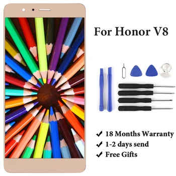 

5.7 Inch Black White Gold Panel For Honor V8 KNT-AL10 FHD-S 32GB LCD Screen KNT-AL20 KNT-UL10 KNT-TL00 KNT-TL10 Display