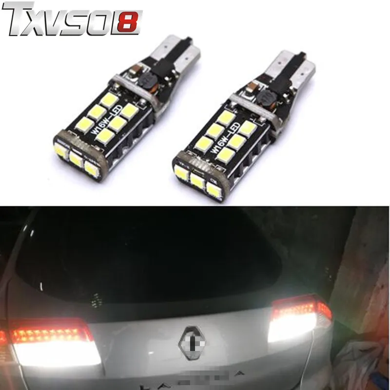 2x T15 W16W LED CANBUS 2835 Чип 15LED Высокая мощность резервного копирования обратного света