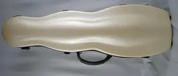 

Beautiful calabash shape white hard glass fiber 4/4 violin case