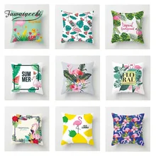 Fuwatacchi Tropical Style Cushion Cover Flamingo Soft Throw Pillow Cover Decorative Sofa Pillow Case Pillowcase Fuwatacchi Tropical Style Cushion Cover Flamingo Soft Throw Pillow Cover Decorative Sofa Pillow Case Pillowcase