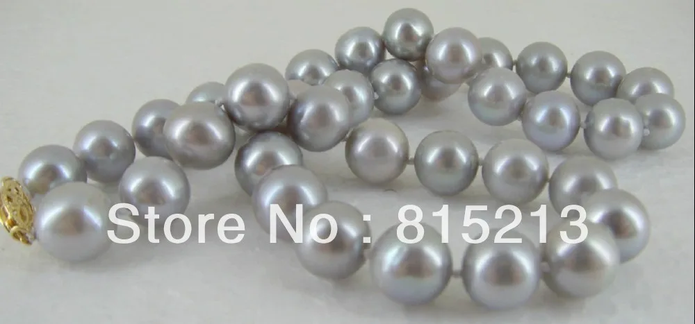 

ddh0087 BEAUTIFUL AUSTRALIAN SOUTH SEA SILVER GREY PEARL NECKLACE 18" 11-12 MM 14KGP 28% Discount