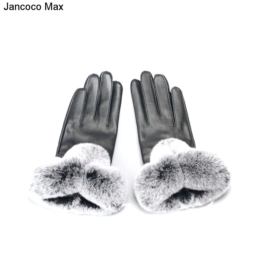 Jancoco Max 2019 перчатки с сенсорным экраном для женщин из натуральной овечьей кожи