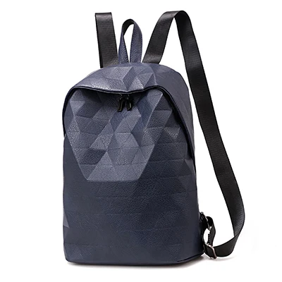 Nevenka женский геометрический рюкзак с голограммой из искусственной кожи Школьные сумки дорожные рюкзаки для девочек-подростков большой емкости sac dos A4 - Цвет: Blue