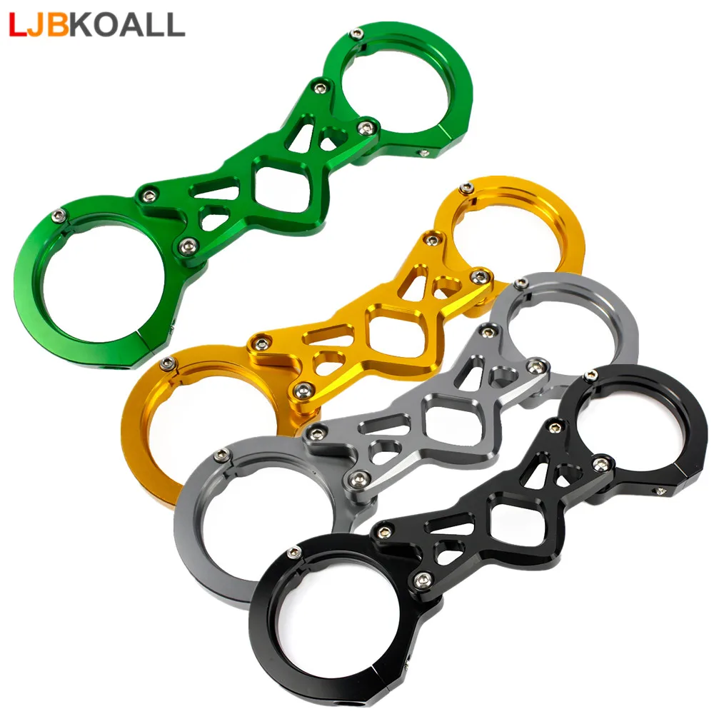 

LJBKOALL CNC Aluminum Motorcycle Balance Shock Front Fork Brace Bracket For Kawasaki Z650 Z 650 2017-2018 Black Gold Gray Green