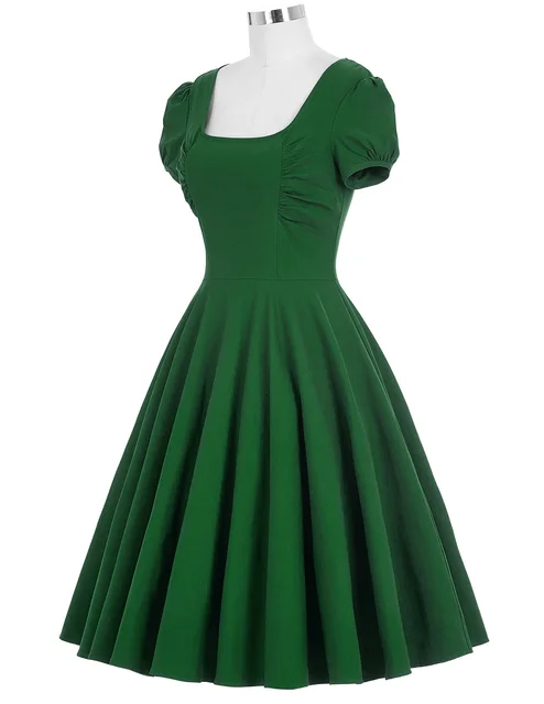 Womens 1950s Vintage Party Dresses Swing Stretchy Dresses Retro ...
