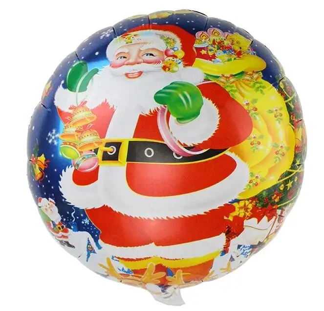 1 шт. фольгированные шары Санта-Клауса, Рождественский Декор, гелиевый надувной шар, елка Санта-Клауса, Рождественская Конфета в виде снеговика, тростника, Санки, подарки - Цвет: 18 inch