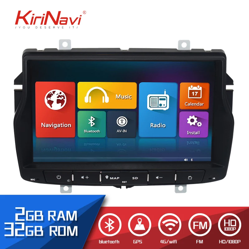 

KiriNavi Car DVD 8" HD Touch Display For Lada Car Radio Android 6.0 Auto Audio GPS Navigation Multimedia Players