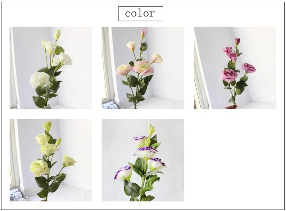 5 шт. Один Букет eustoma искусственный цветок растение для дома и сада Eustoma grandiflorum Lisianthus 5 цветов Высокое качество